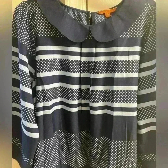 ModCloth navy blue pull over blouse granny core Peter Pan collar. Sz 1X. NWOT - Picture 4 of 6